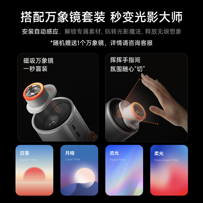 极米Play6 投影仪便携家庭影院 1080P云台投影 一体式隐藏支架 哈曼卡顿音响 Play5升级高清大图