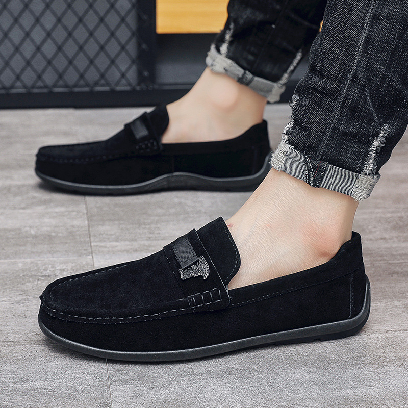 奥康2024年春季新款一脚蹬豆豆鞋男低帮休闲单鞋百搭懒人鞋男款潮鞋