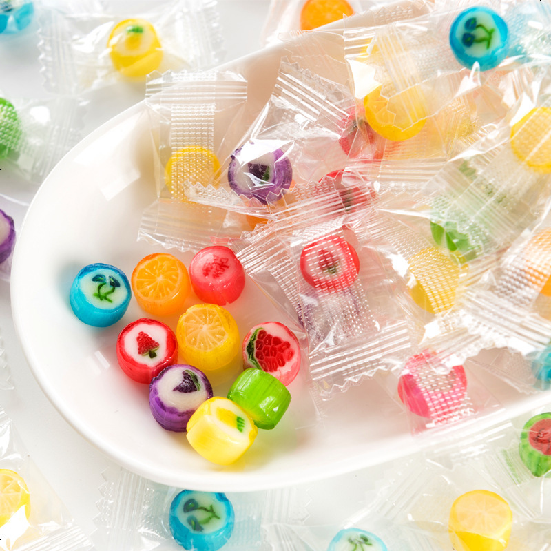 水果糖硬糖创意手工糖切片糖果精品喜糖批发迷你版年货节500克枕式