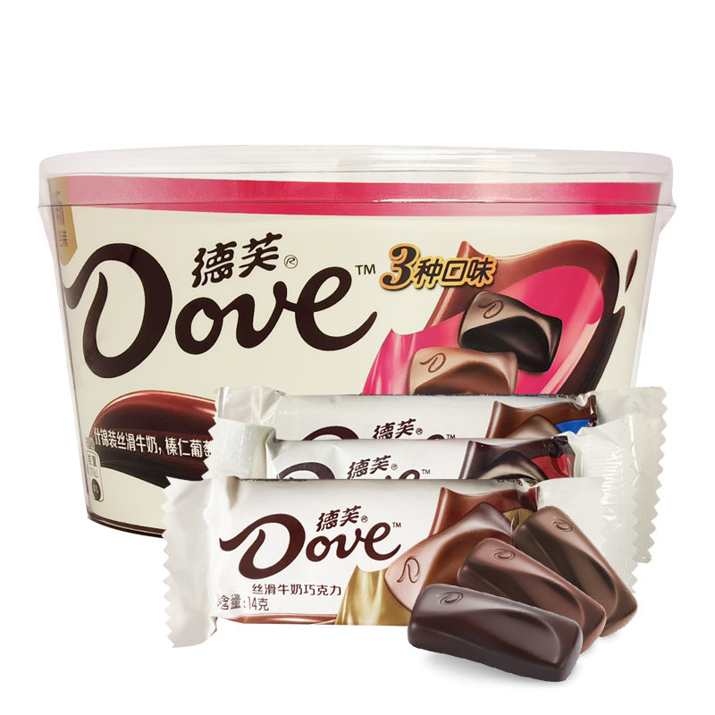 德芙(DOVE) 榛仁葡萄巧克力243g/盒 零食小吃休闲办公食品散装巧克力黑巧旗舰店高清大图