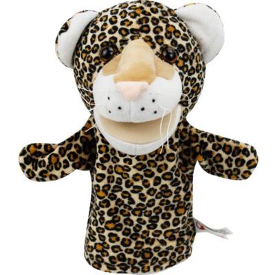 花色 花豹嘴能动 语言训练嘴巴能动的张嘴手偶儿童玩具毛绒动物手套玩偶幼儿园早教