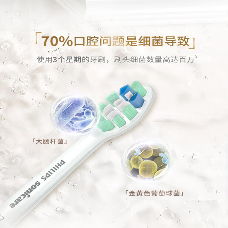 飞利浦 Sonicare声波震动牙刷— HX3697 蓝色高清大图
