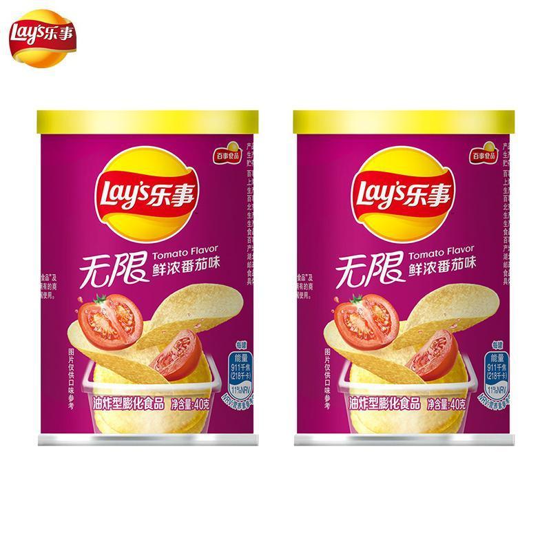 乐事 薯片桶装 40g*8桶 番茄味