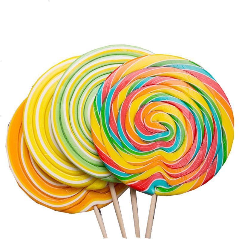包邮包邮500g七彩彩虹棒棒糖超大创意糖果儿童生日七夕圣诞节平安夜送