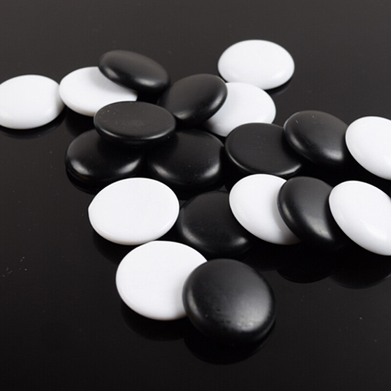 围棋套装 密胺儿童五子棋加厚棋盘带教材入便携套装 361粒加厚棋子黑白棋罐+塑料纸棋盘+皮绒棋盘