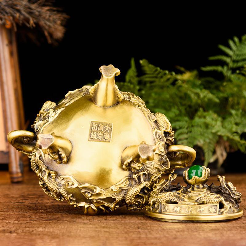 美帮汇九龙香炉 三足香炉焚香炉铜 塔香粒香迷你香薰香炉客厅高清大图