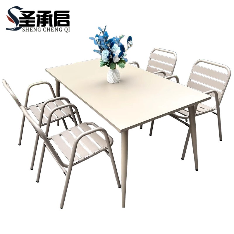 圣承启 休闲桌椅 150长桌X4椅 套