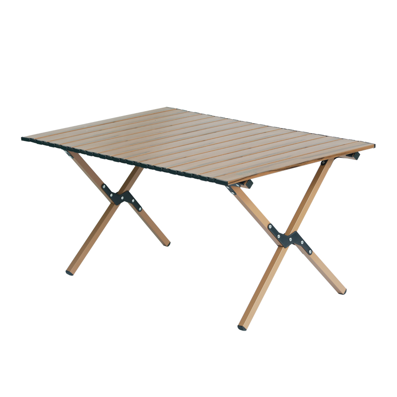 趣游帮 90方管脚架木纹蛋卷 长桌(Y29-T)高清大图