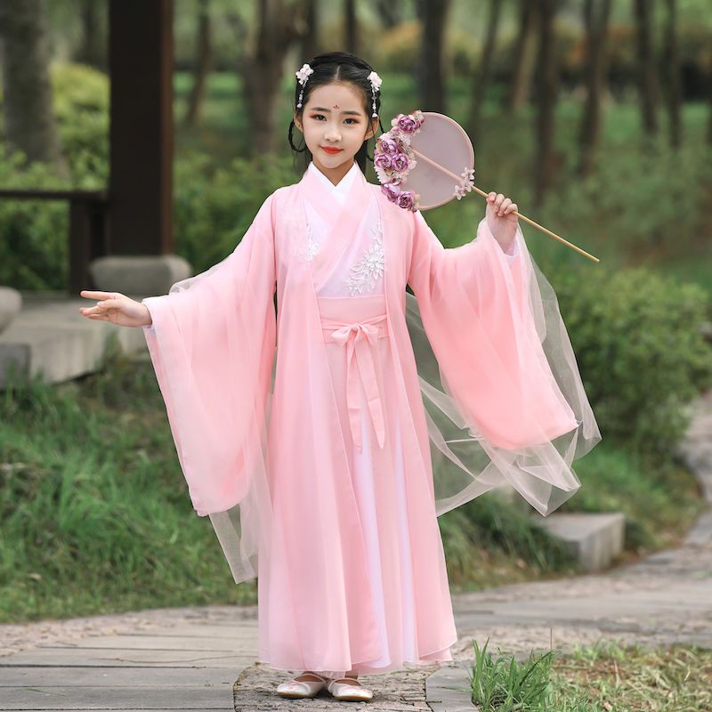 古装汉服女童夏杨紫锦觅同款香蜜仙女服中国风古代公主演出服摄影