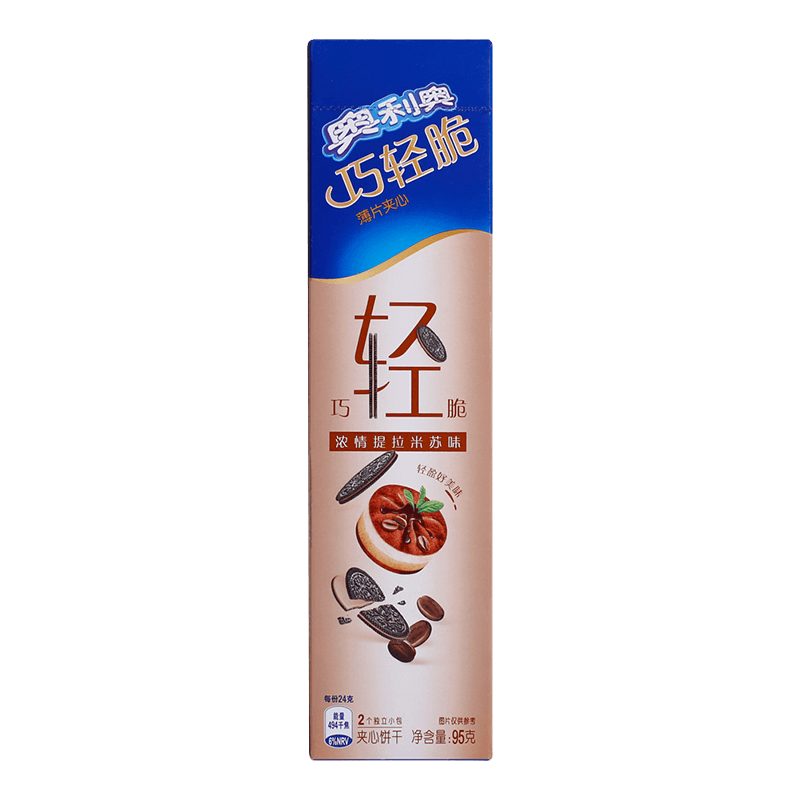 奥利奥巧轻脆薄片夹心浓情提拉米苏味95克*24*20第一