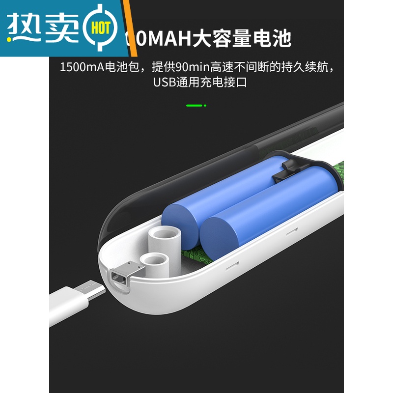 敬平电动清洁刷强力多功能家用刷子手持无线厨房地毯全能洗碗器 一套电池款(含三个刷头)高清大图