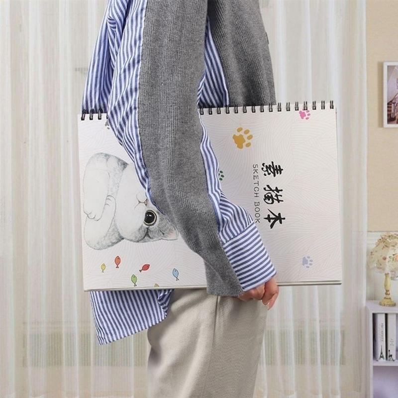 送8k素描本加厚硬底板可爱彩铅本a4美术画画本手绘本