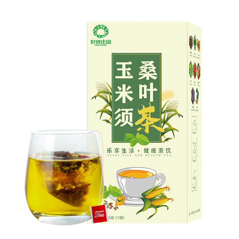 玉米须桑叶茶90g 12袋三角包葛根决明子牛蒡茶