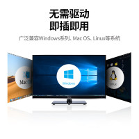 绿联UGREEN 四口USB3.0集线器带独立开关 1米 90874 CM613 个