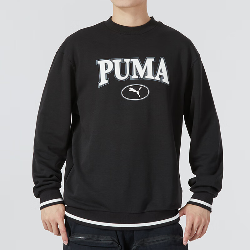 彪马(PUMA)男装 2023夏季新款运动服跑步健身训练舒适休闲时尚套头衫卫衣 678422-01 XS(165/88A