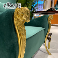 狄雷斯/DILEISI 北欧轻奢单人小沙发新款后现代卧室绒布高背老虎椅设计师布艺沙发椅 039*