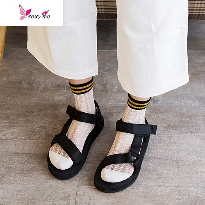 凉鞋袜子女穿凉鞋的袜子中筒袜日系夏季夏款薄款外穿潮fishbasket袜子