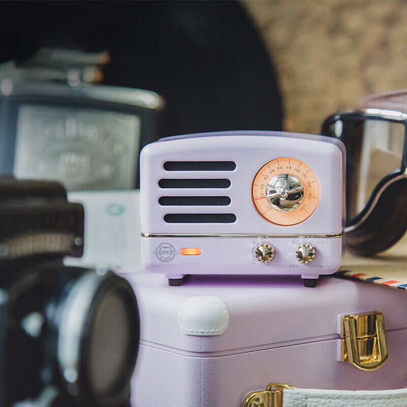 猫王音响猫王小王子OTR复古蓝牙音箱收音机小型生日礼物女生 爱丽丝紫高清大图