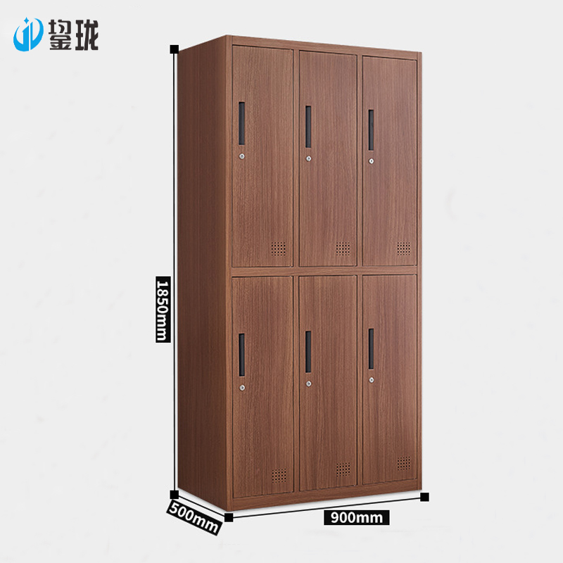 鋆珑 储物收纳 柜子木纹更衣柜 六门 台高清大图