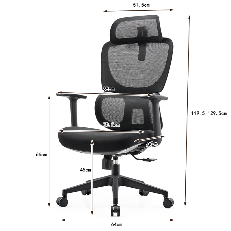 烁恒职员椅转椅把高清大图