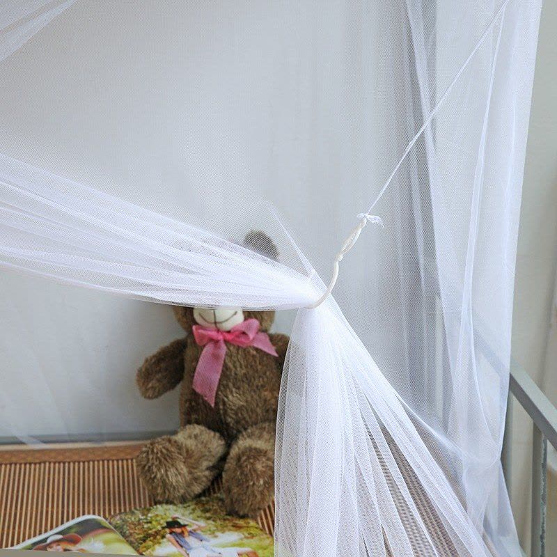 海亚森 TK-5075 加密蚊帐床宽1m帐纱高度1.4米(适用0.9米床)白色图片