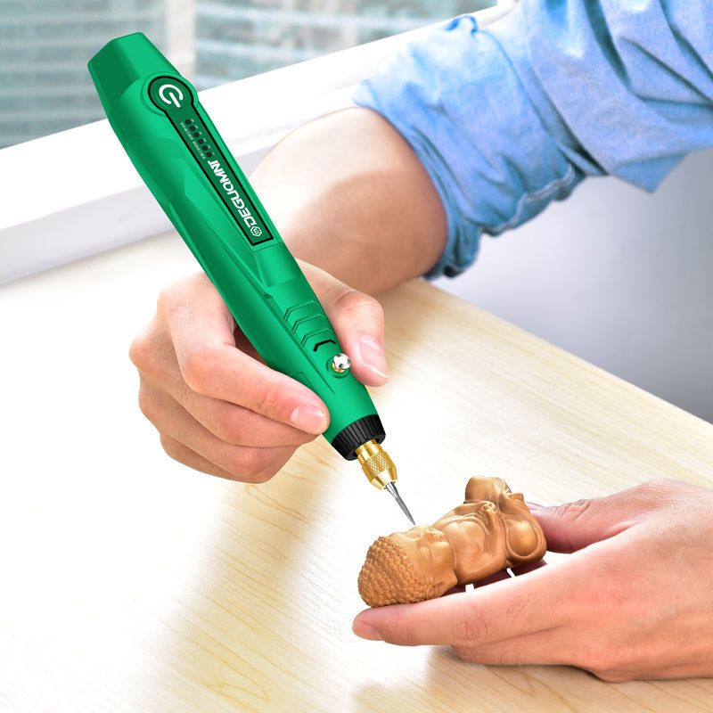 美耐®电磨机玉石雕刻工具木雕翡翠打磨抛光机迷小型充电钻