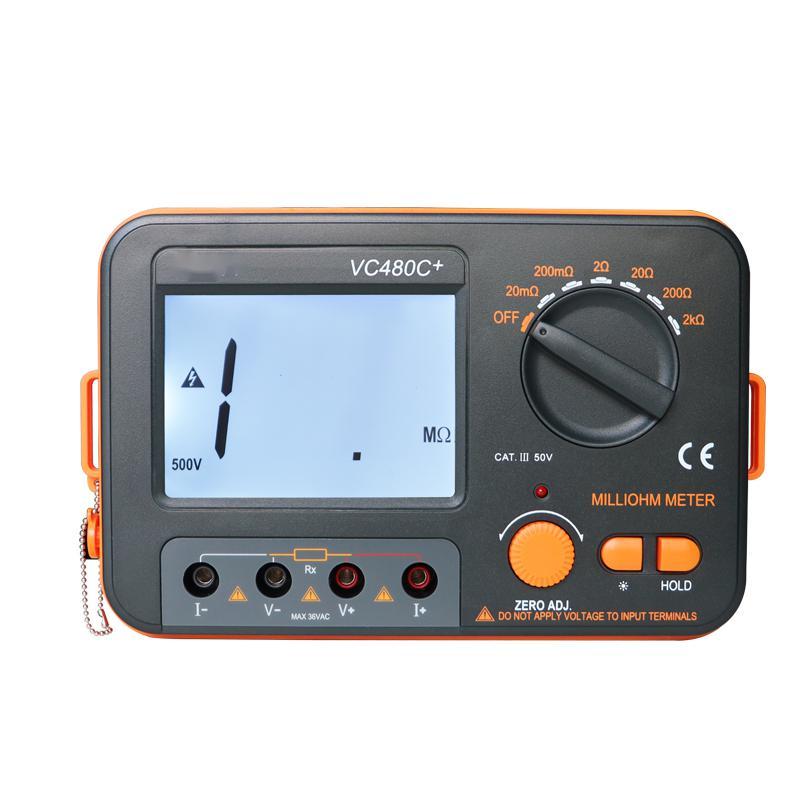 胜利仪器(VICTOR) VC480C+(0-300mΩ)低电阻数字毫欧表-黑色拼黄色(单位:台)