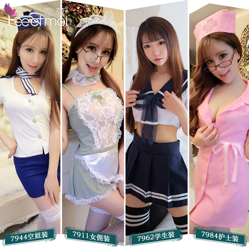 学生女仆护士空姐角色扮演制服激情用品透视套装性感情趣内衣sm骚