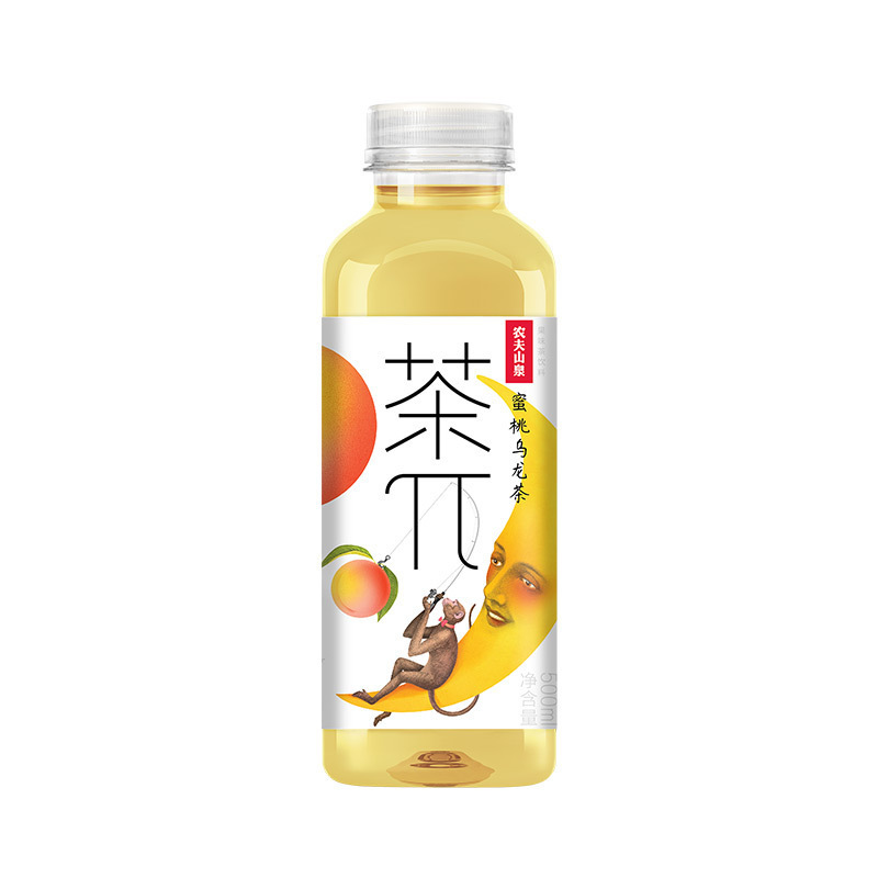 【整箱】农夫山泉 茶π茶派蜜桃乌龙茶500ml*15瓶
