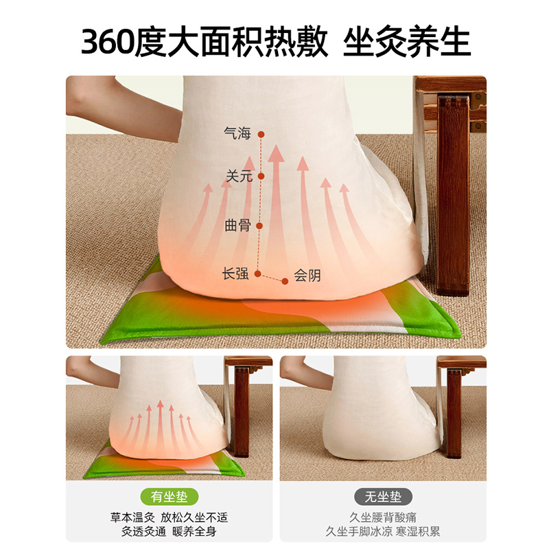 元气达人 蕲艾坐垫+足贴3片高清大图