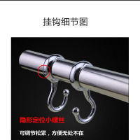 永朋 不锈钢挂钩架 一字型长60cm 送固定挂钩 单位:套