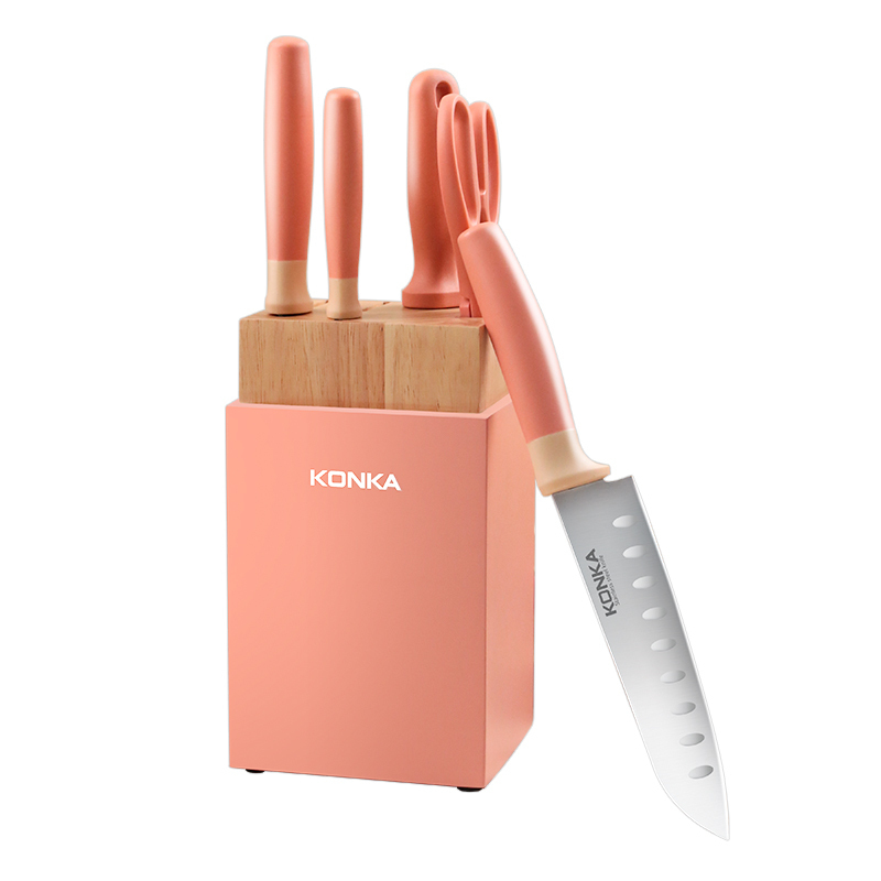 康佳 (KONKA) 刀具(厨房六件套)KDJ-0601砖红色