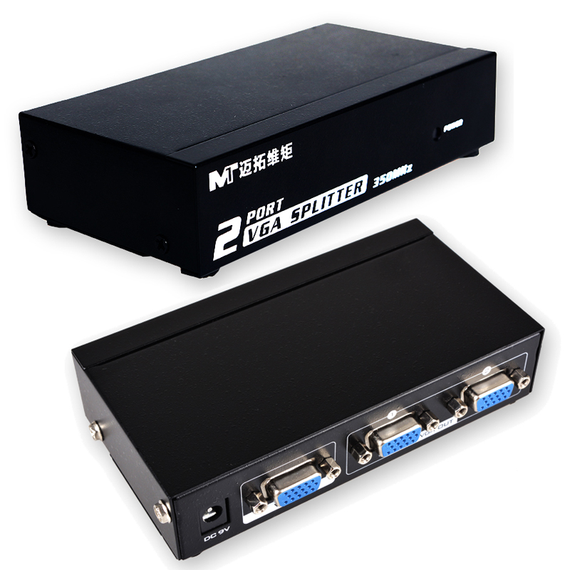 迈拓维矩MT-3502 vga分配器一分二分频器一进二出高清vga分屏器1分2高清大图