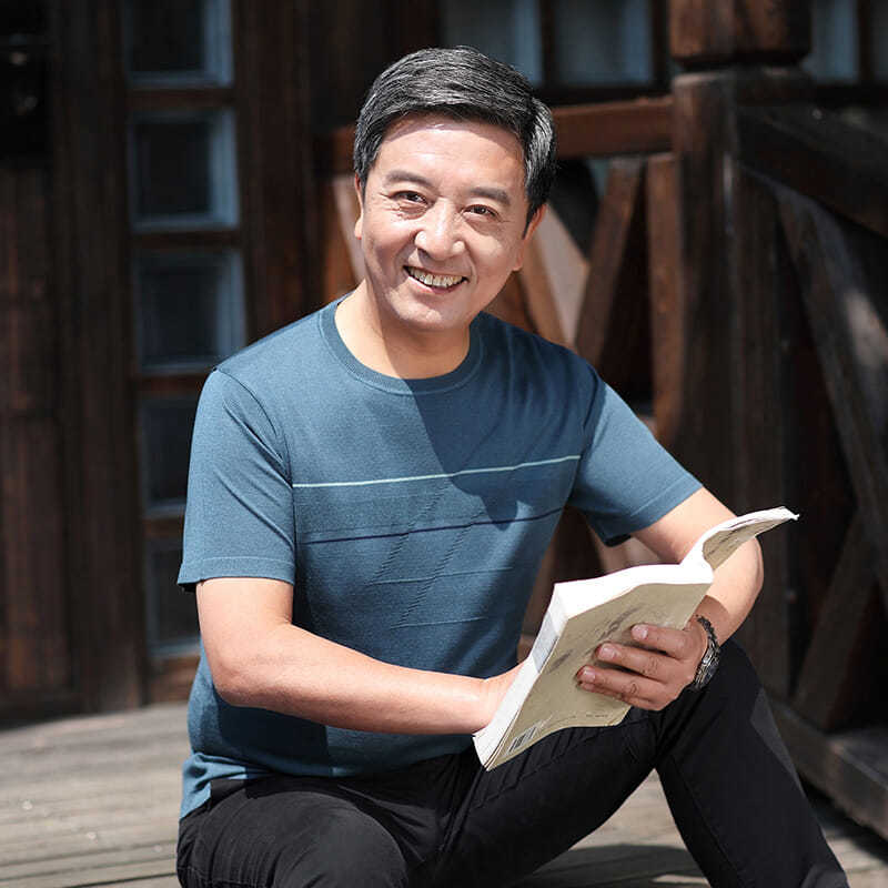 夏季爸爸装短袖t恤中年人男士圆领宽松上衣40-56岁中老年男装衣服卡