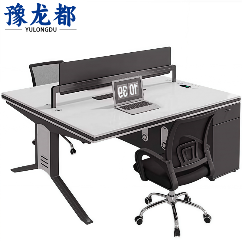 豫龙都 办公桌+椅 双人套