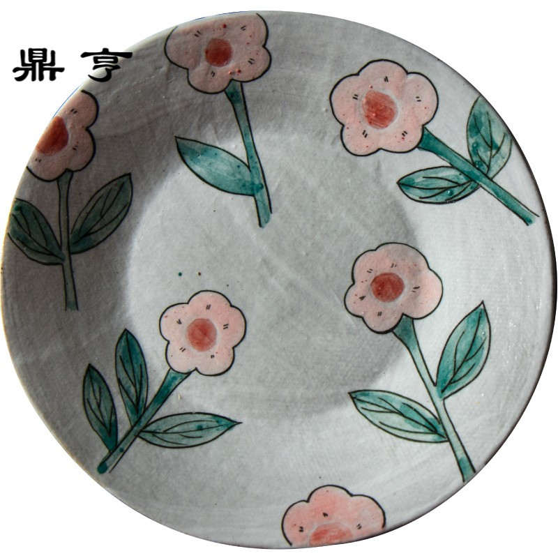 鼎亨景德镇陶瓷布慧敏手作原创手绘盘子餐盘椭圆盘
