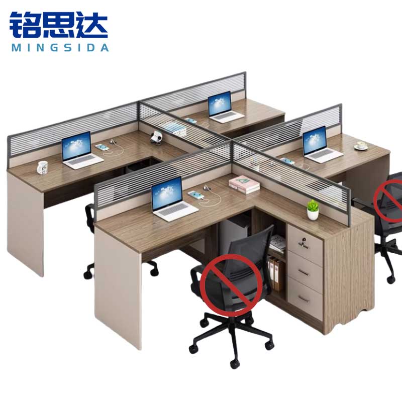 铭思达屏风工位四人位张高清大图