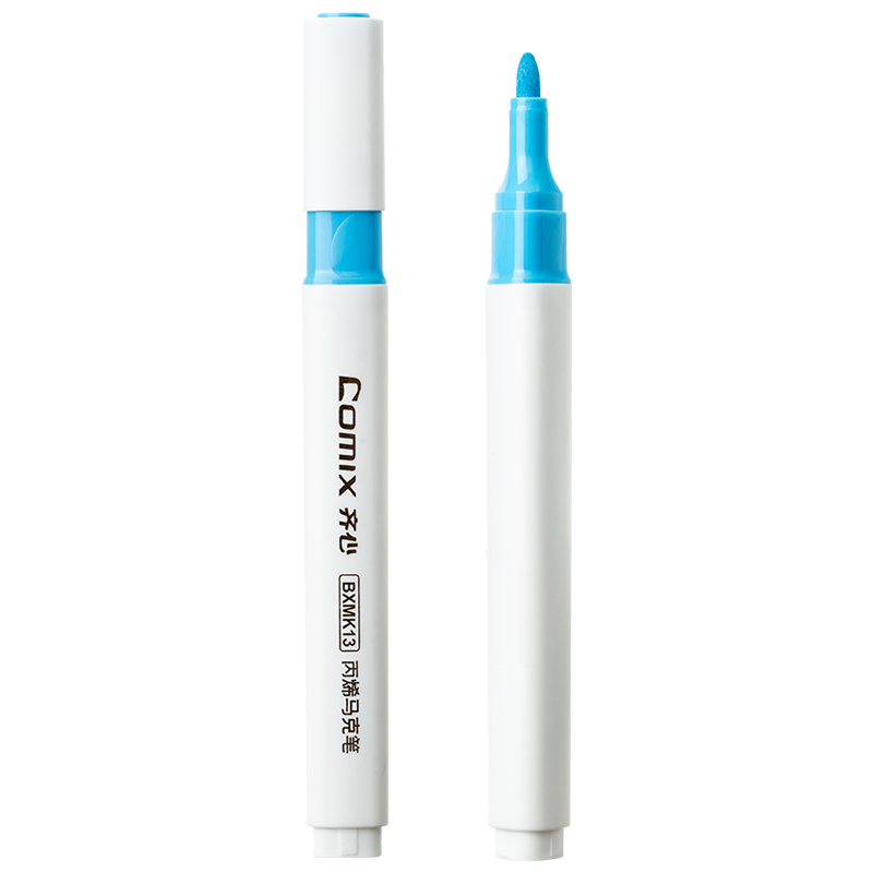 齐心 BXMK13-24 丙烯马克笔 赠勾线笔1支 24色/套高清大图