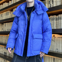 班俏BANQIAO 男士外套棉衣2022年冬季新款潮流男士棉衣加棉加厚韩版宽松棉袄连帽棉服大衣保暖男装
