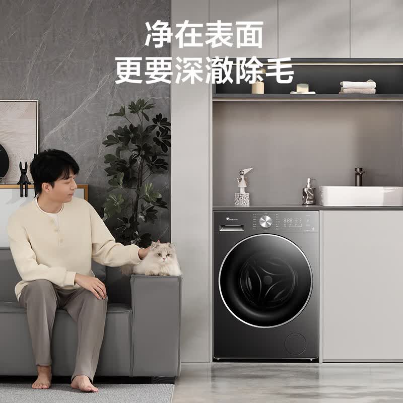 小天鹅(LittleSwan)滚筒洗衣机全自动家用 10KG水魔方 TG10V628AIR 纯平自由嵌高清大图