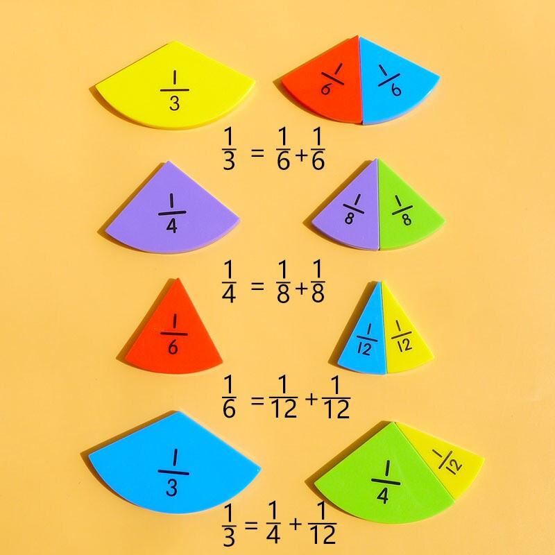 数学分数学习器小学三年级分数盘分数片圆与分数加减组合模型教具分数学习器报价 参数 图片 视频 怎么样 问答 苏宁易购