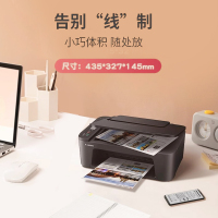 佳能TS3480彩色打印机家用小型复印扫描一体机连接手机无线远程学生用家庭作业喷墨办公专用照片