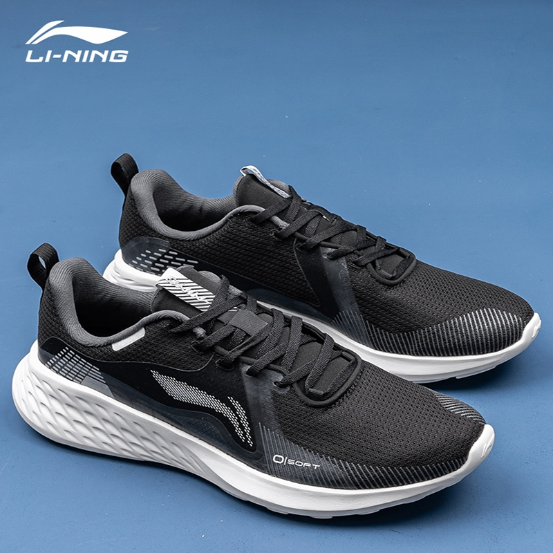 李宁lining男鞋跑步鞋减震跑鞋男子黑色潮流软底休闲鞋运动鞋子