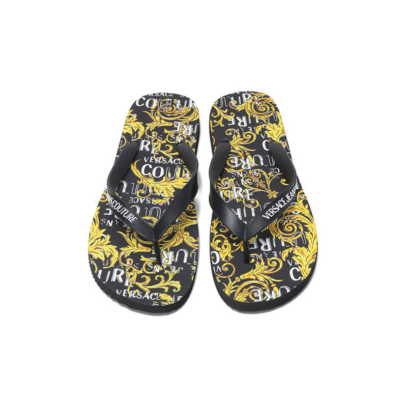 范思哲versacejeanscouture男士平底拖鞋凉拖人字拖74ya3sq7zs627