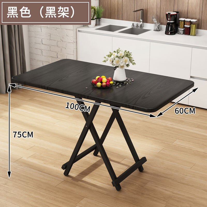 折叠餐桌小户型家用折叠桌椅组合简易小桌子简约租房长方形吃饭桌视频