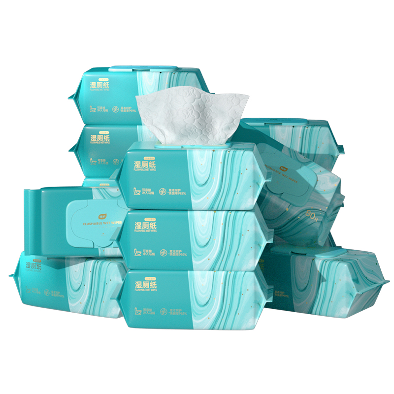植护 青黛湿厕纸 150*200mm/80片 *6包