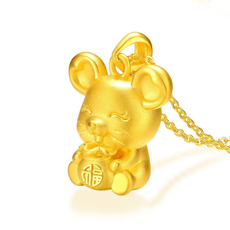 老凤祥3d硬金福鼠