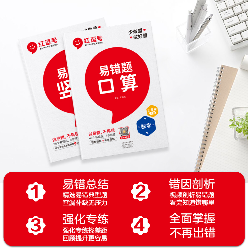 口算 六年级下 [正版]抖音同款红逗号数学易错题一二年级三年级四年级五六年级上下册口算天天练口算题卡应用题计算题思维强化高清大图