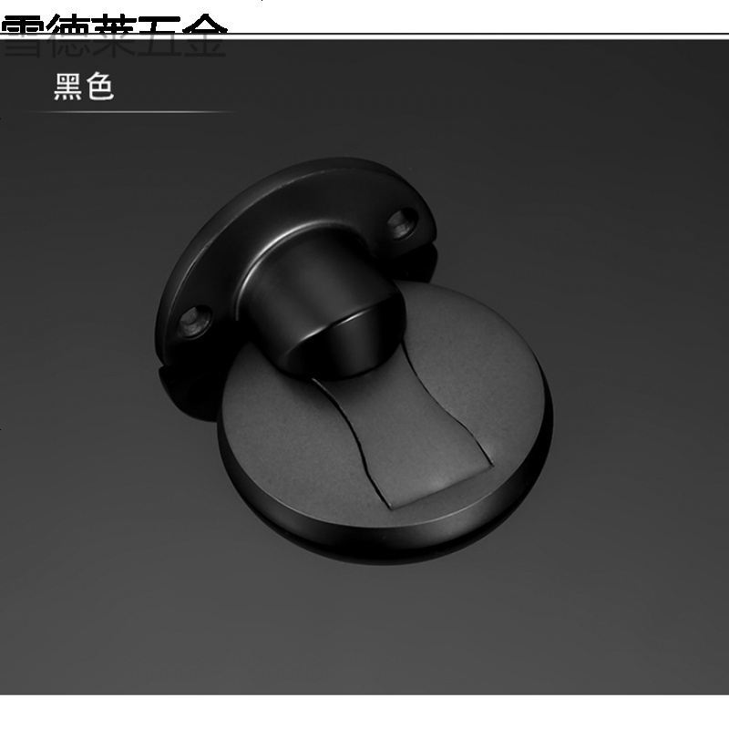 304不锈钢门吸强磁免打孔隐形地吸 限位器门挡 地碰 防撞吸门器 黑色