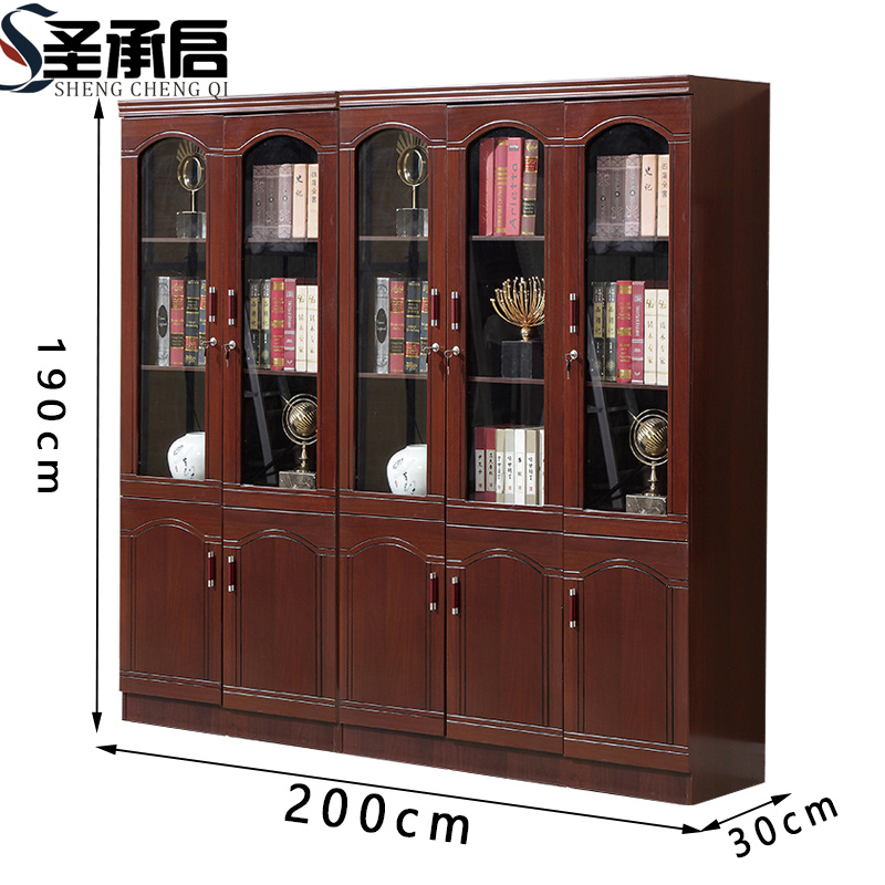 圣承启 木质书柜 十门台高清大图
